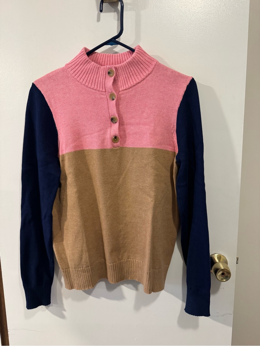 Women’s J.Crew Factory Women's Button Jacquard Pullover Sweater Size Small